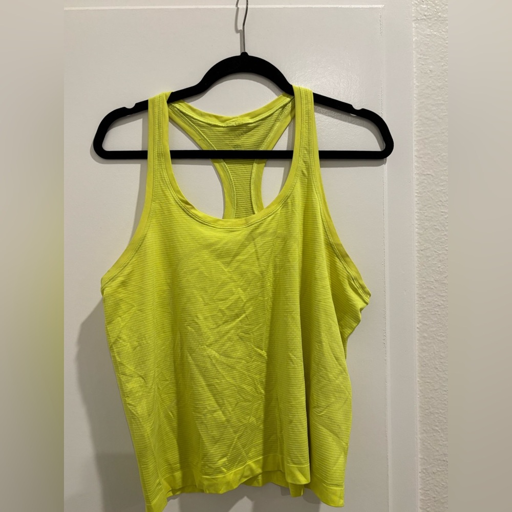 Lululemon Athletica Neon Yellow Tank Top